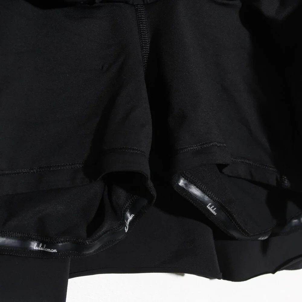Lululemon Hit Your Stride Skirt Black Mini Skort Liner Shorts Mid-Rise Size 4